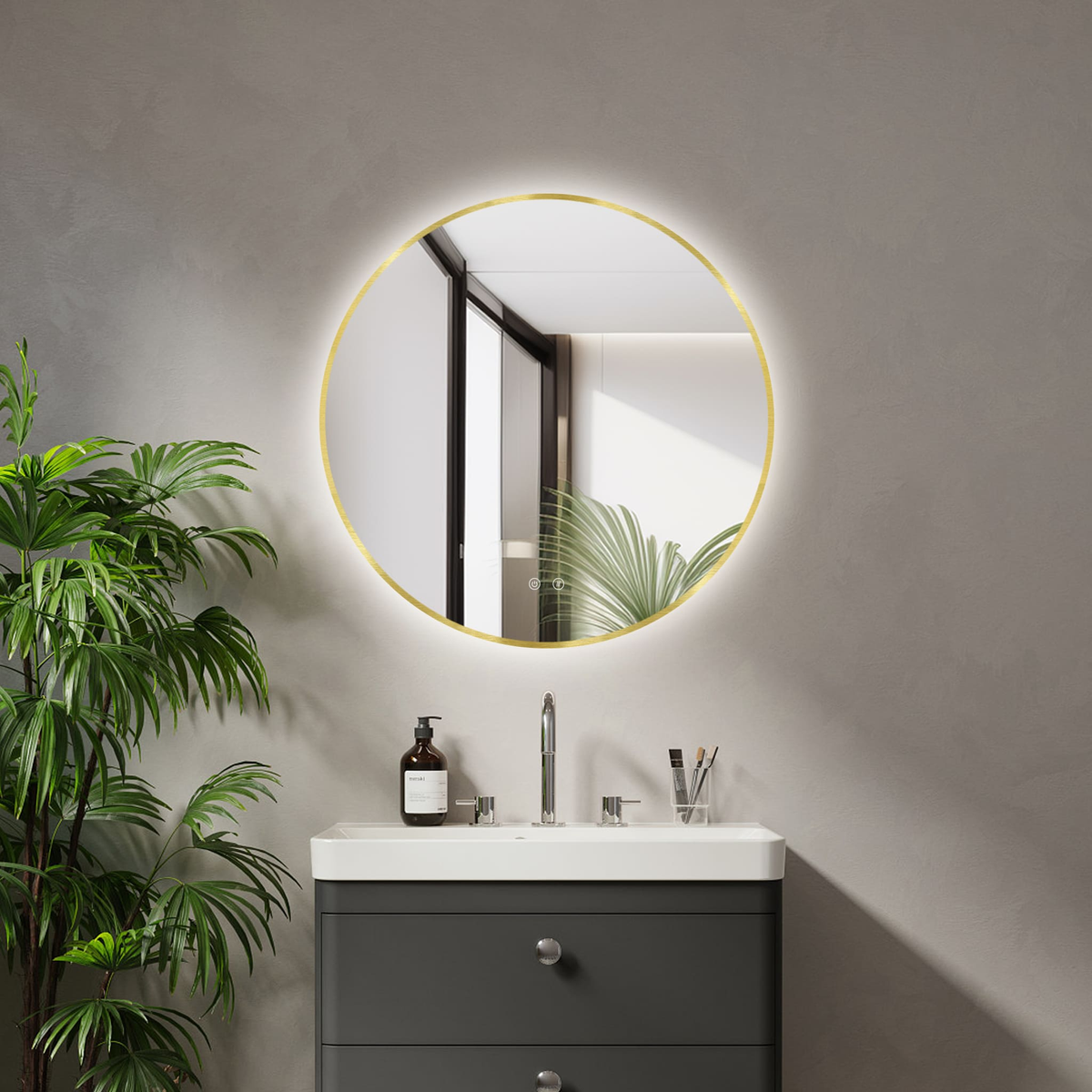 Espejo LED Ares  Gold / Black