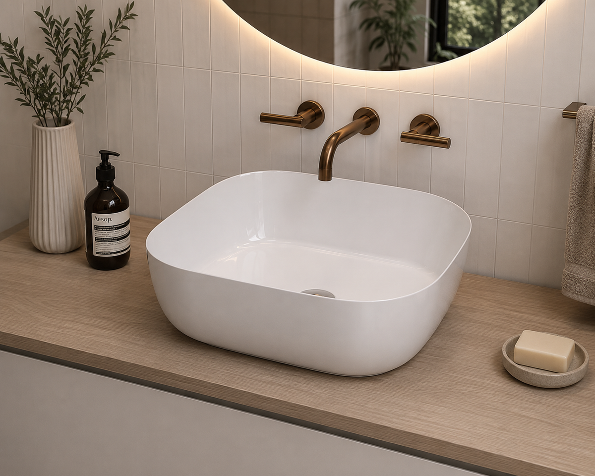 Lavabo porcelana sobre encimera AMUR