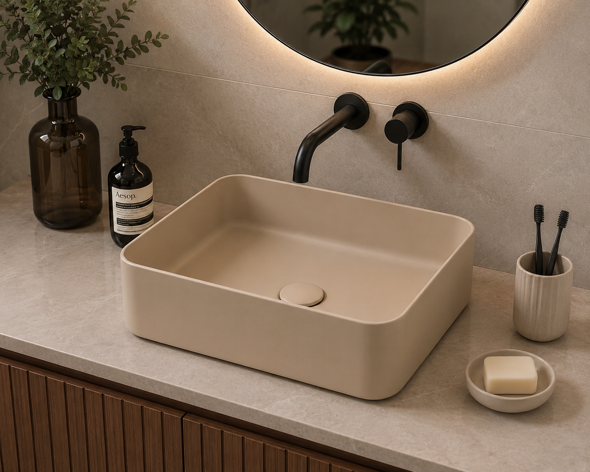 Lavabo porcelana sobre encimera ANGY