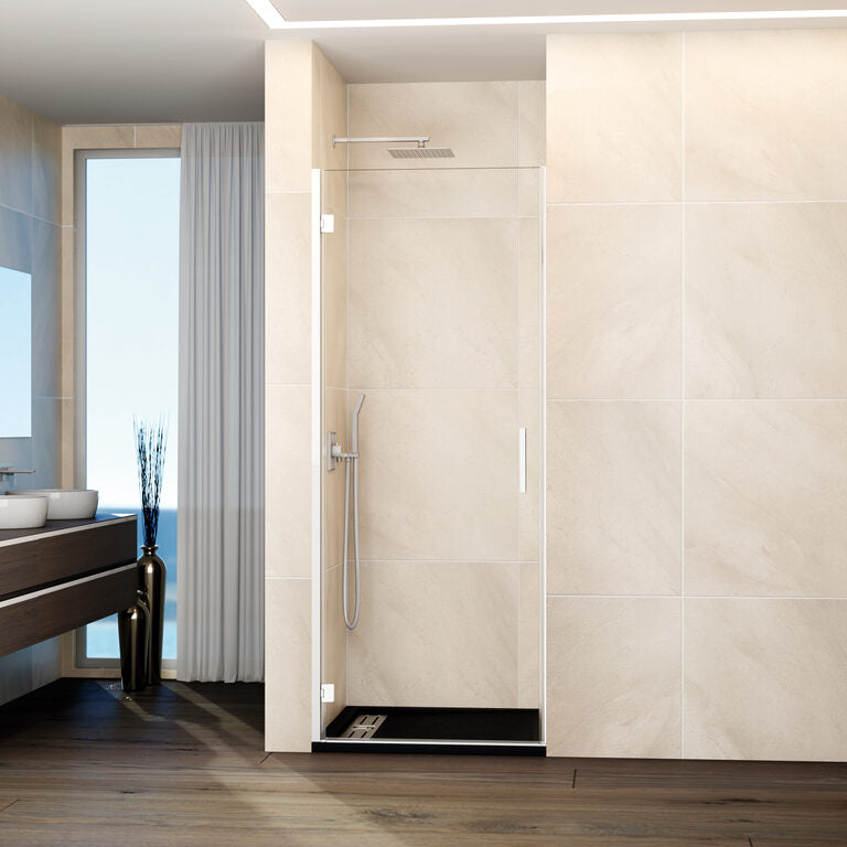 Frontdouchewand met draaideur met magneetsluiting GLASS