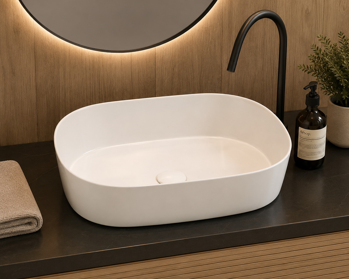 Lavabo porcelana sobre encimera CATAY
