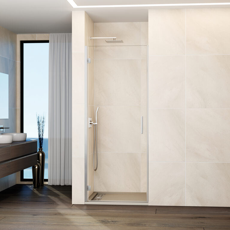Frontdouchewand met draaideur met magneetsluiting GLASS