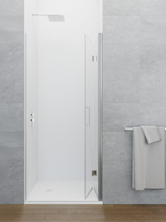 Vouwbare frontdouchewand met magneetsluiting GLASS