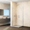 Hoekdouchewand met 2 draaideuren GLASS