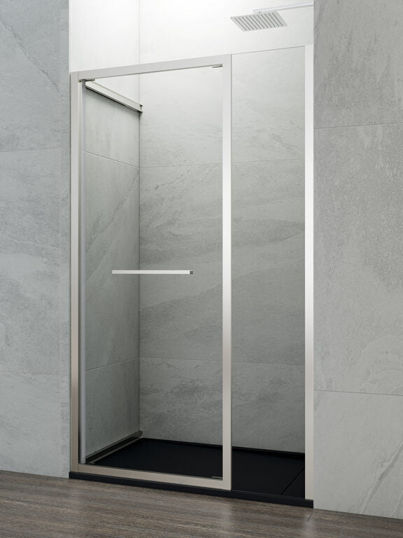 Paroi de douche frontale 1 fixe + 1 porte pivotante SPAZIO