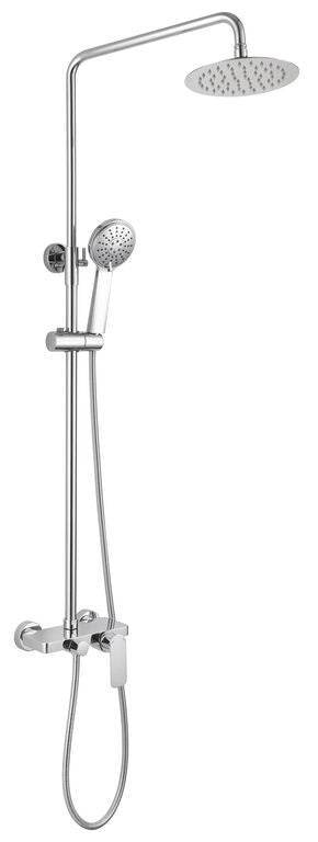 Columna de ducha redonda c/monomando CASSIO