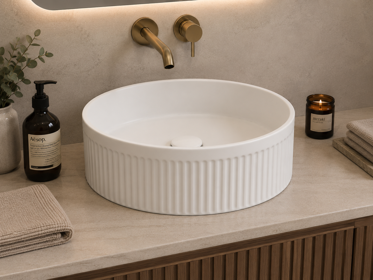 Lavabo porcelana sobre encimera FLAVIA