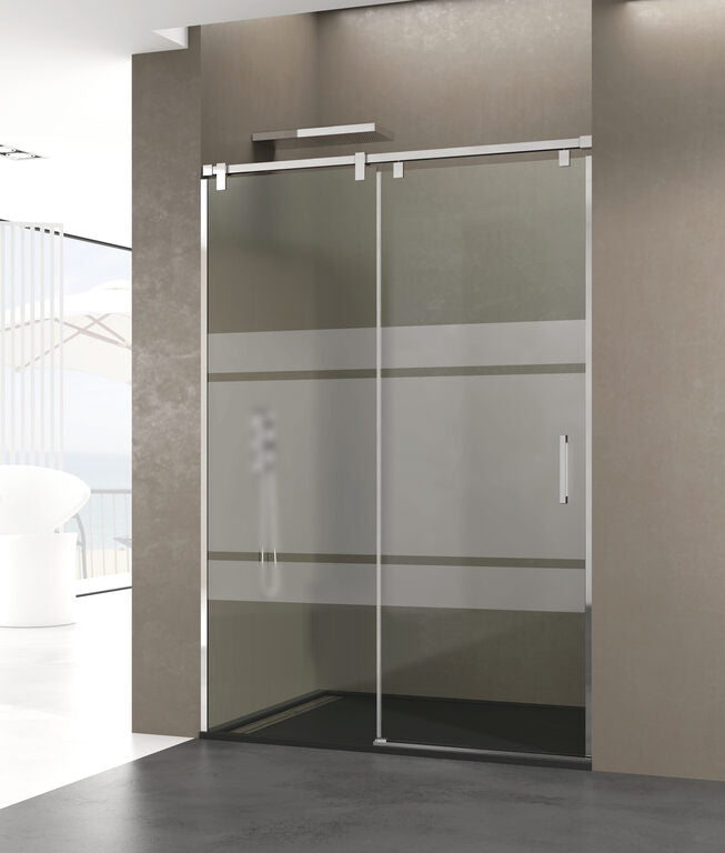 Frontdouchewand met 1 vast paneel + 1 schuifdeur FUTURA