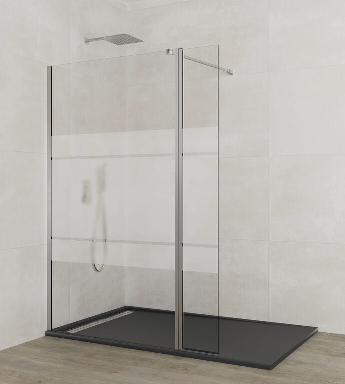 Walk-in douchewand met vast paneel en draaipaneel SCREEN