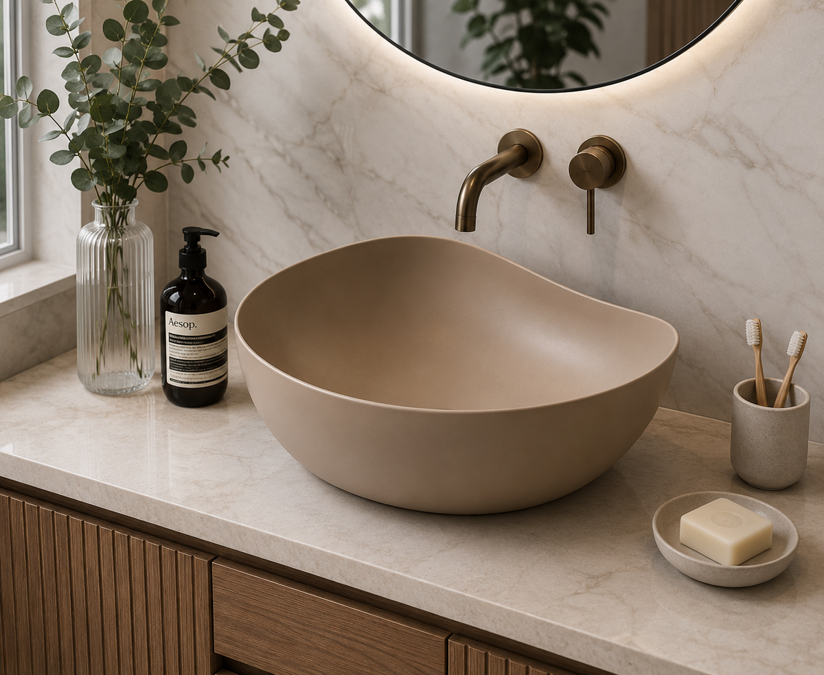 Lavabo porcelana sobre encimera KAROL