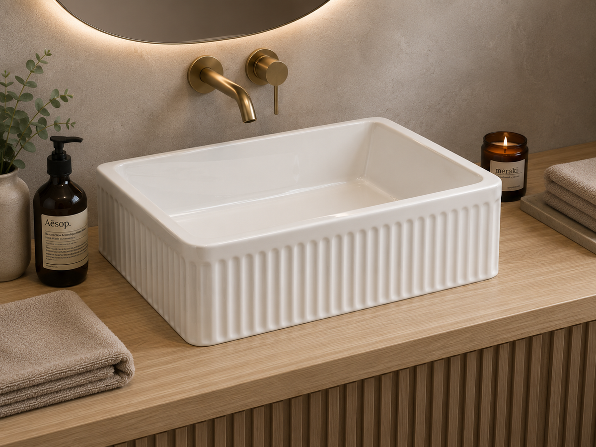 Lavabo porcelana sobre encimera LUCIO