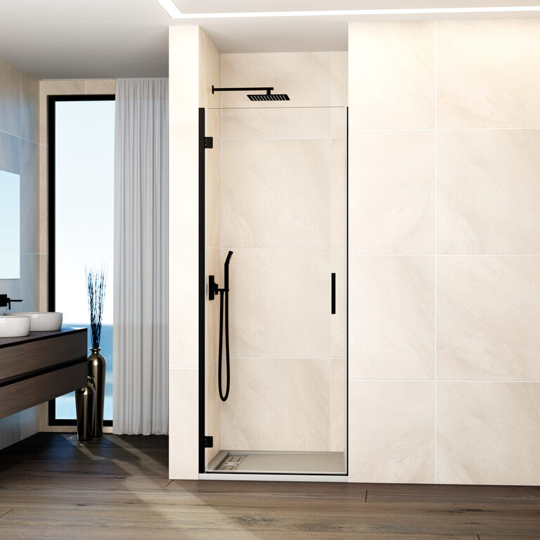 Frontdouchewand met draaideur met magneetsluiting GLASS