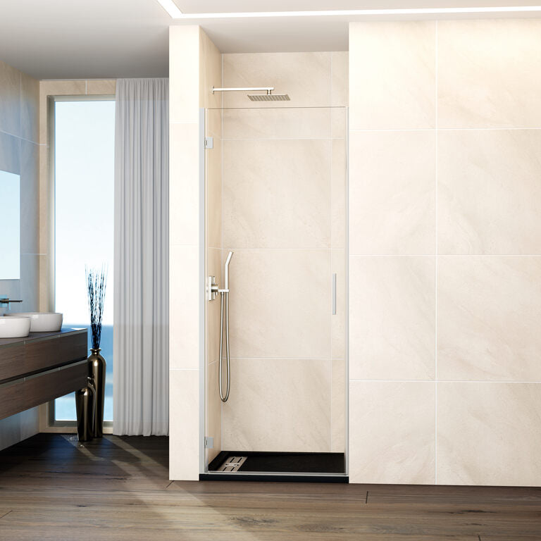 Frontdouchewand met draaideur met magneetsluiting GLASS