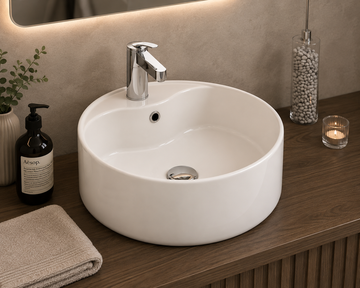 Lavabo porcelana sobre encimera ROUND MINI