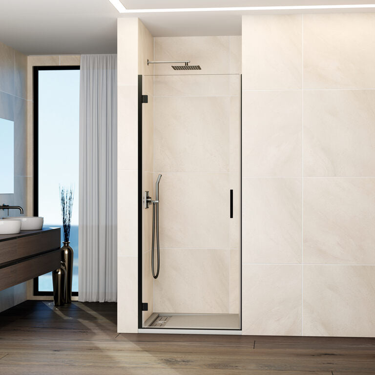 Frontdouchewand met draaideur met magneetsluiting GLASS