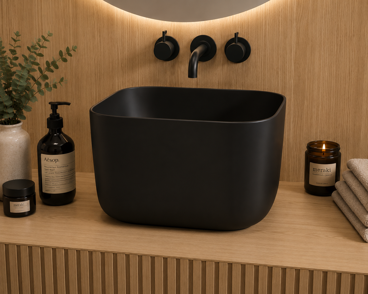 Lavabo porcelana sobre encimera VITO